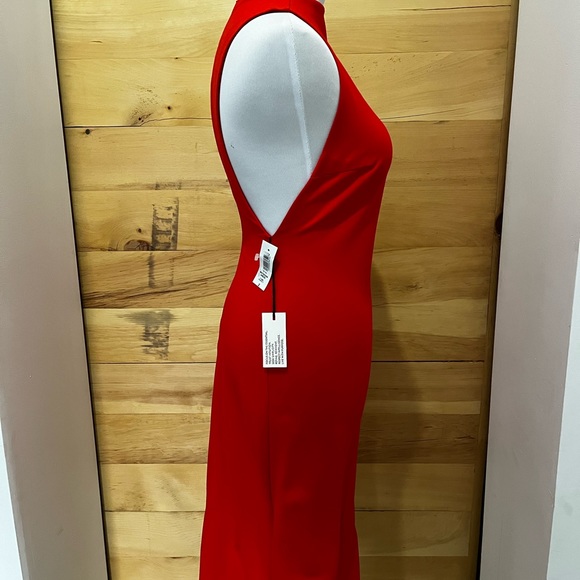 Brand New with tags Red High Neck Mid Length Babaton Dress - Picture 2 of 4